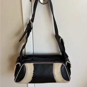Black and Cream Shoulder Bag